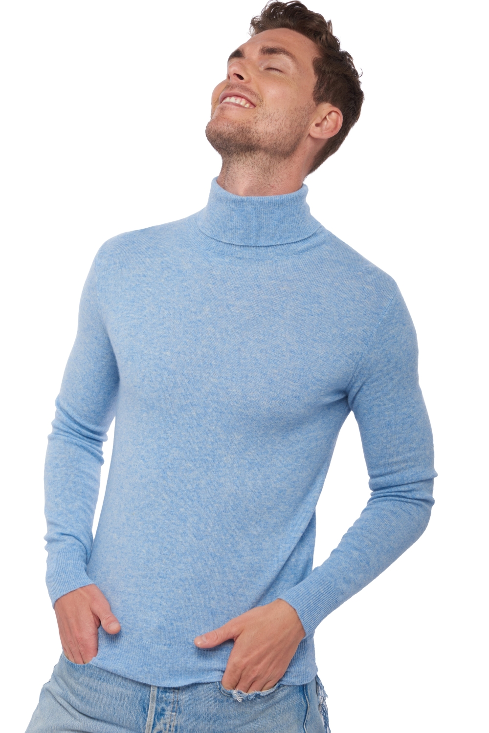 Cashmere men low prices tarry first powder blue 2xl