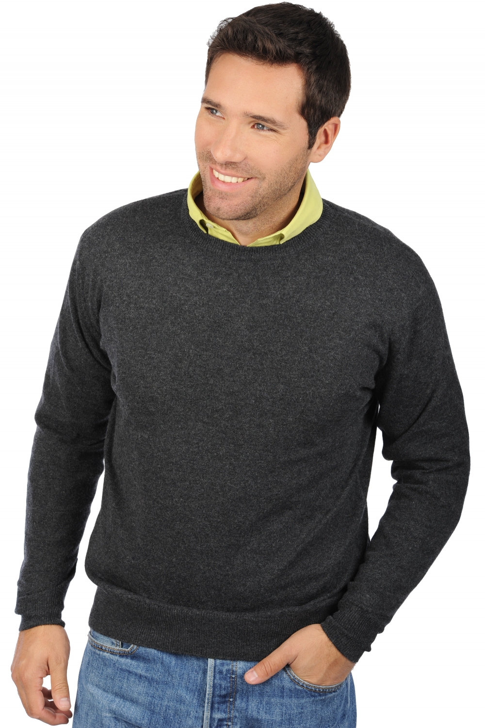 Cashmere men nestor charcoal marl 3xl