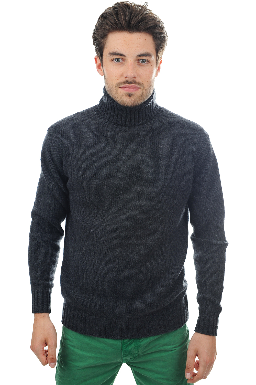 Cashmere men timeless classics achille charcoal marl xs