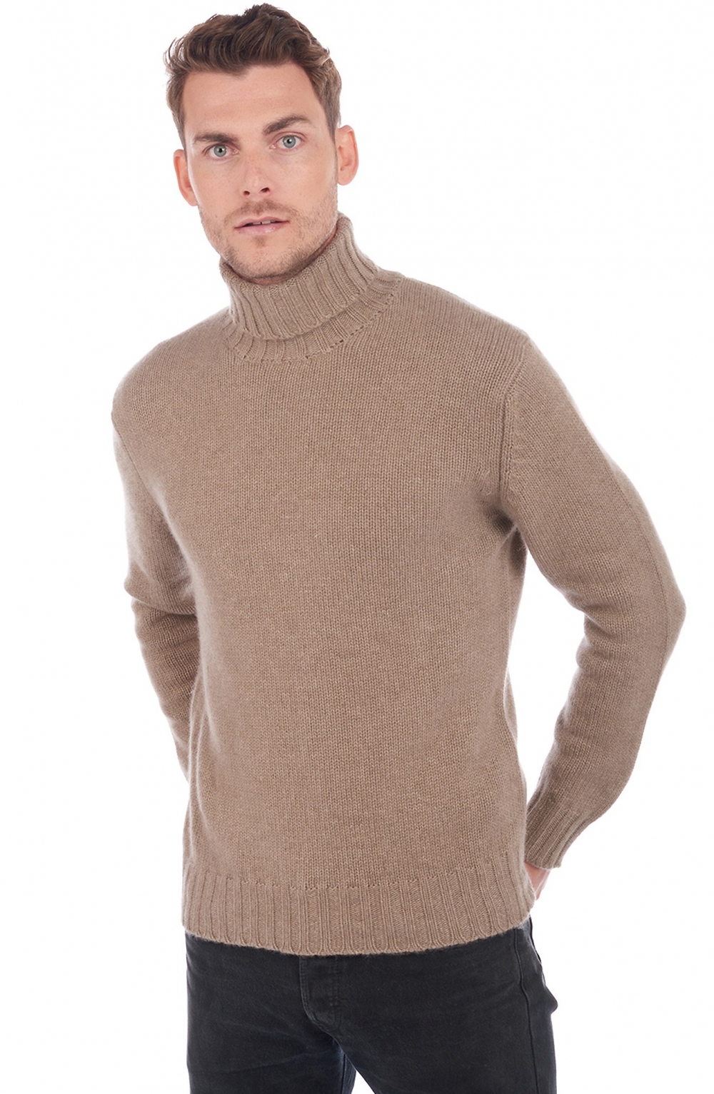 Cashmere men timeless classics achille natural brown 4xl