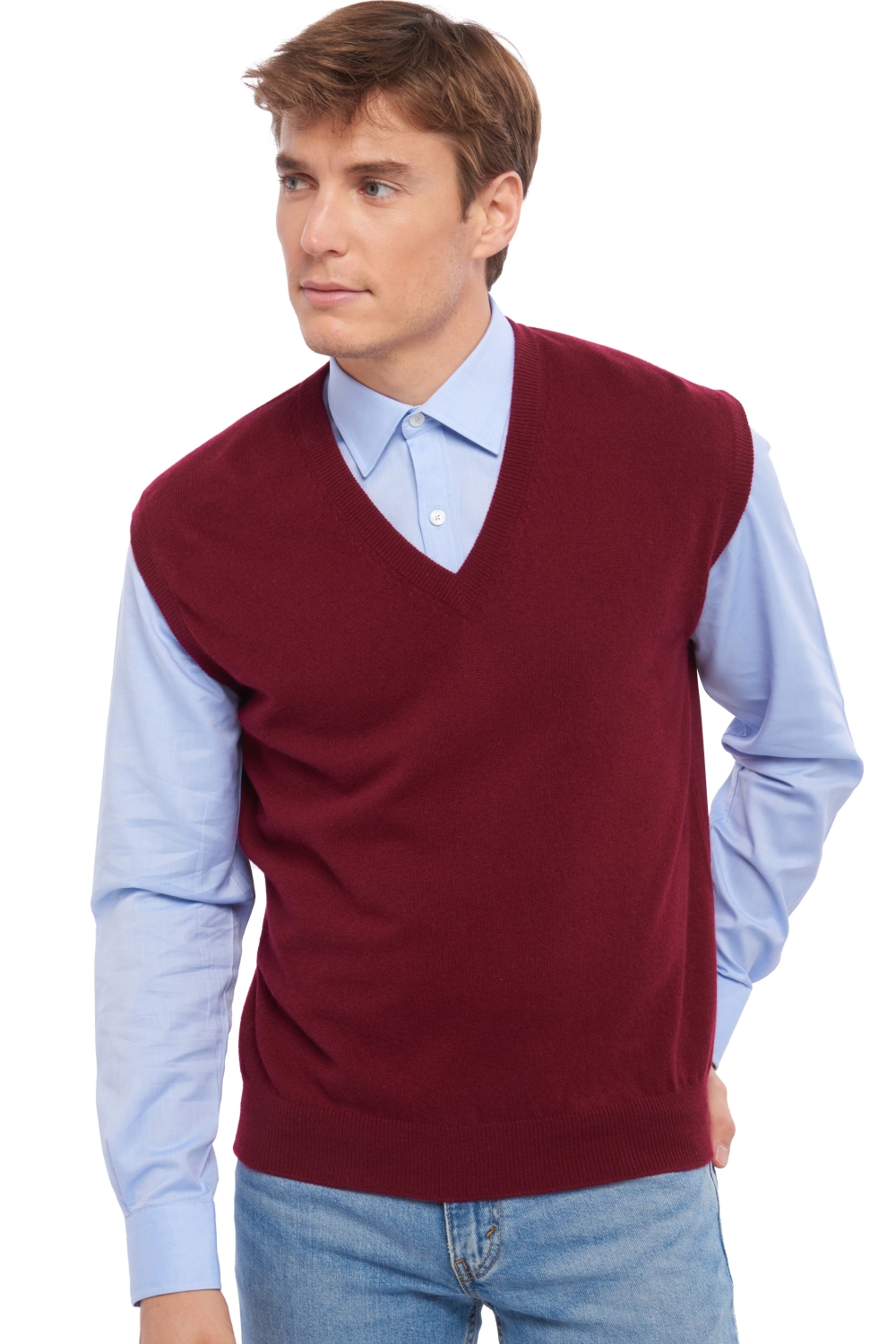 Cashmere men timeless classics balthazar bordeaux xs