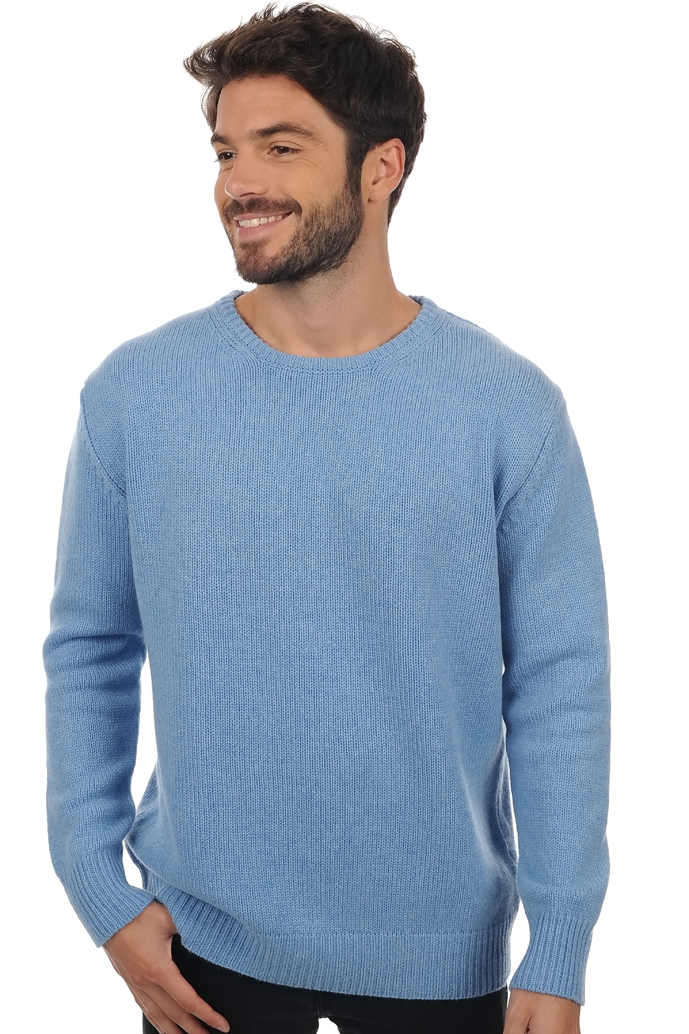 Cashmere men timeless classics bilal azur blue chine 4xl