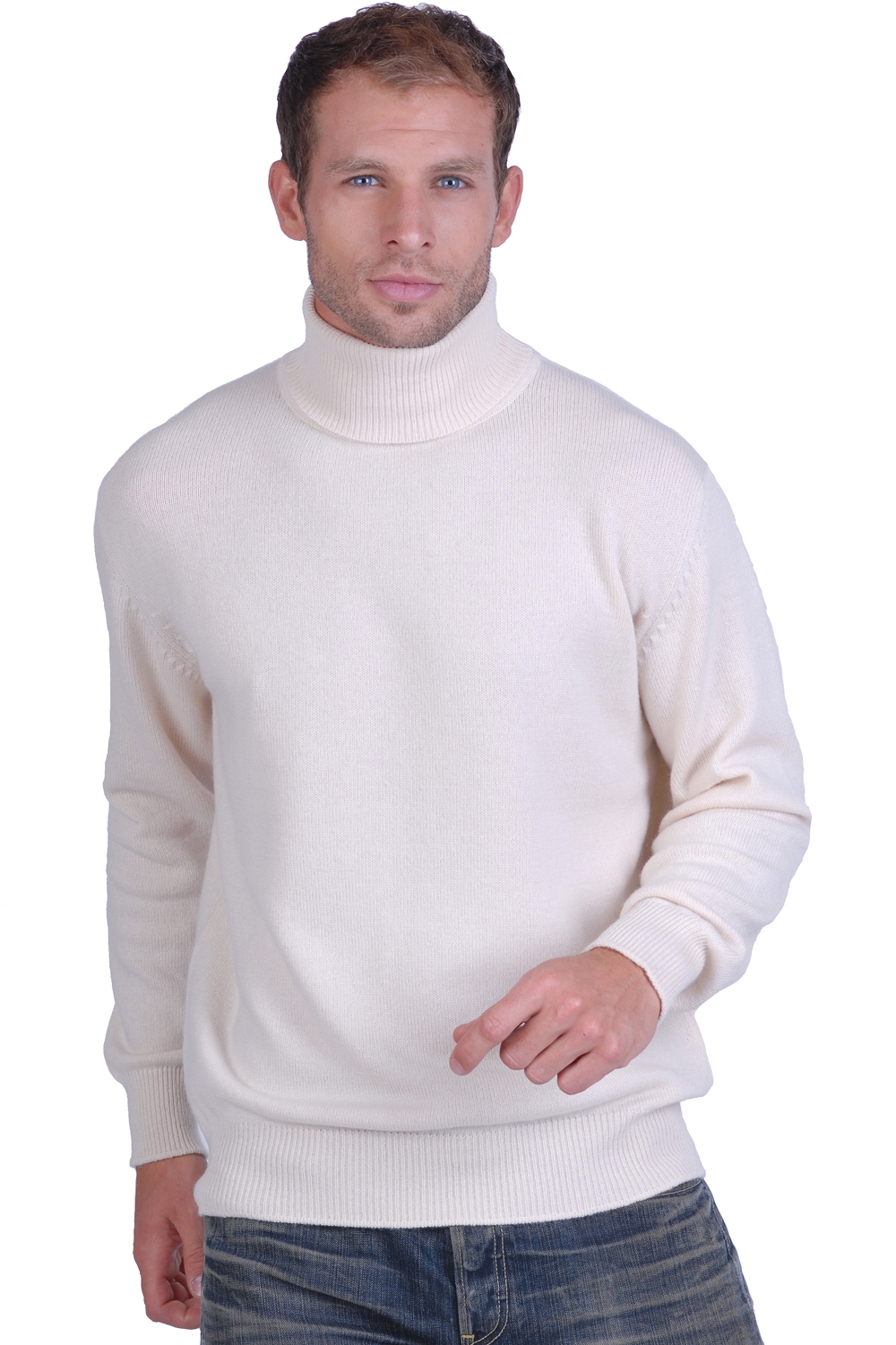 Cashmere men timeless classics edgar 4f ecru 2xl