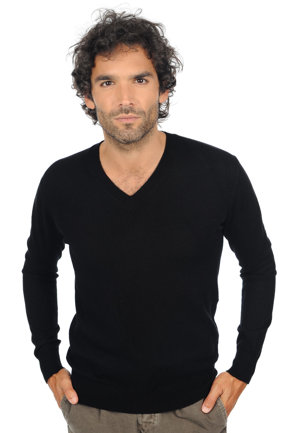 Cashmere men v necks tor first black l