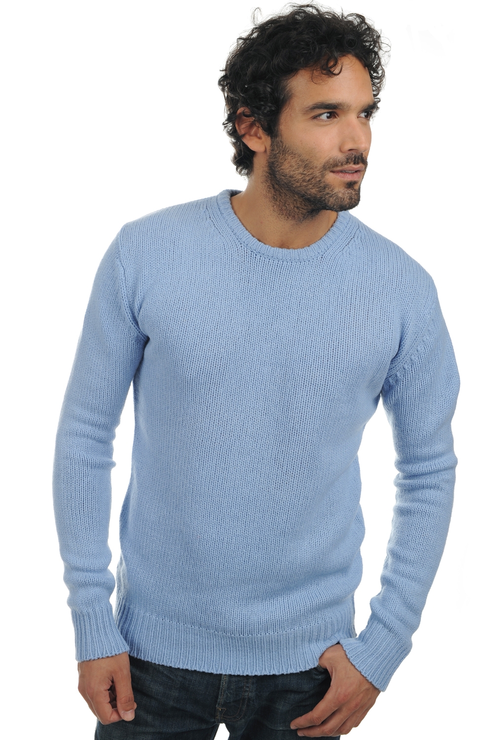 Yak men chunky sweater ivan sky blue 2xl